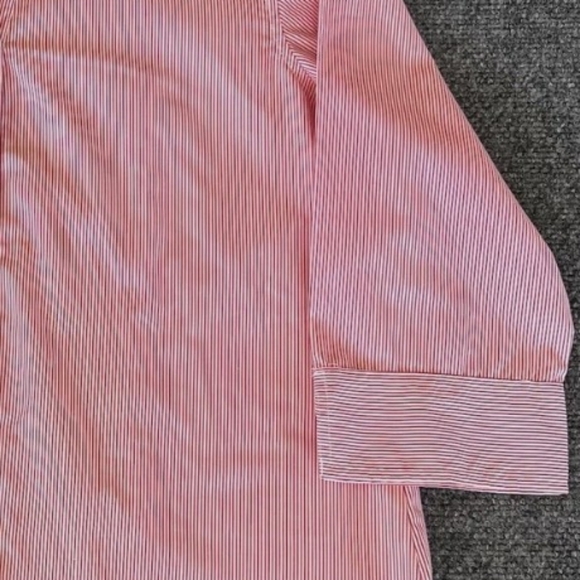 Tia Designs Woman Red Striped Bedazzled Three Embroidered Cardinal Blouse Sz 3X - Picture 5 of 8